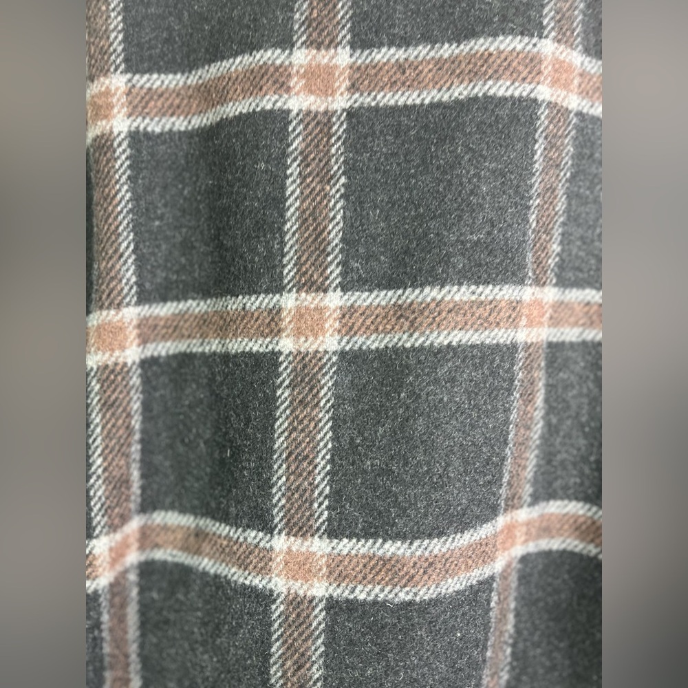 JACHS NEW XXL Sherpa Lined Wool Blend Plaid Shacket Jacket Brown/Gray - Picture 10 of 10